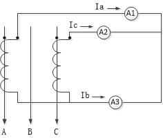 電流互感器接線原理圖_V形