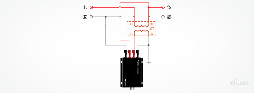 DT212數字變送器與電流互感器接線