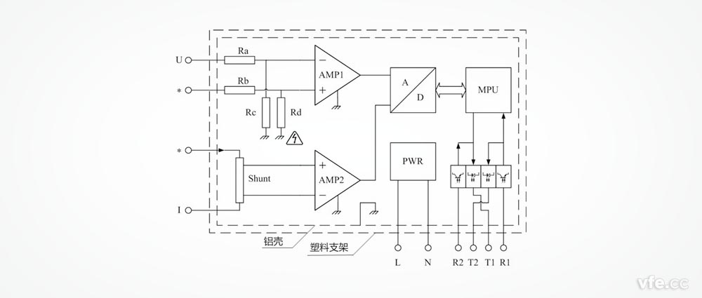 DP800數字功率計功率單元原理圖