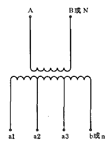 有一個多抽頭二次繞組的單相電壓互感器