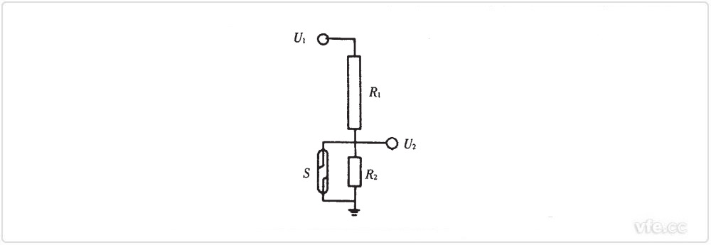 電阻分壓式電壓傳感器原理圖