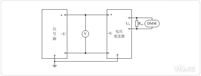 電壓輸出型電壓變送器電壓校準接線圖